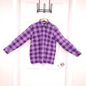 Plaid fleece sweater